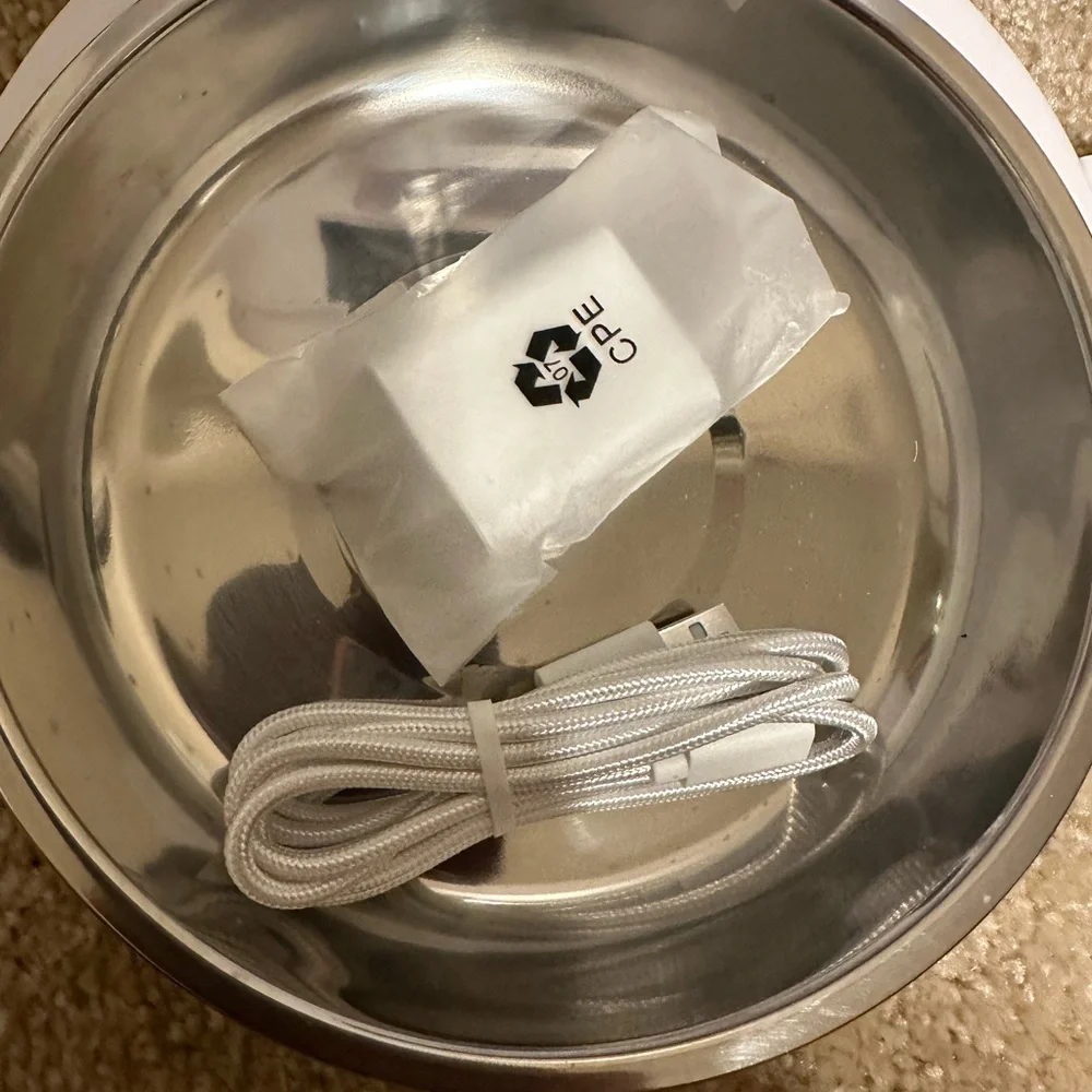 Anchor Automatic Dog Feeder - White and Silver